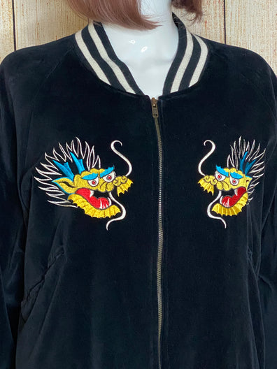 Japanse Flea Marker Vintage Dragon Embroidered Bomber Jacket